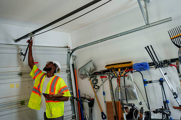 Professional Garage Door Installation technician working in Little Round Lake, WI